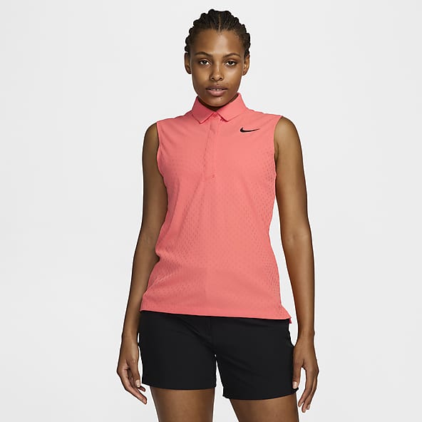 Pink golf polo store